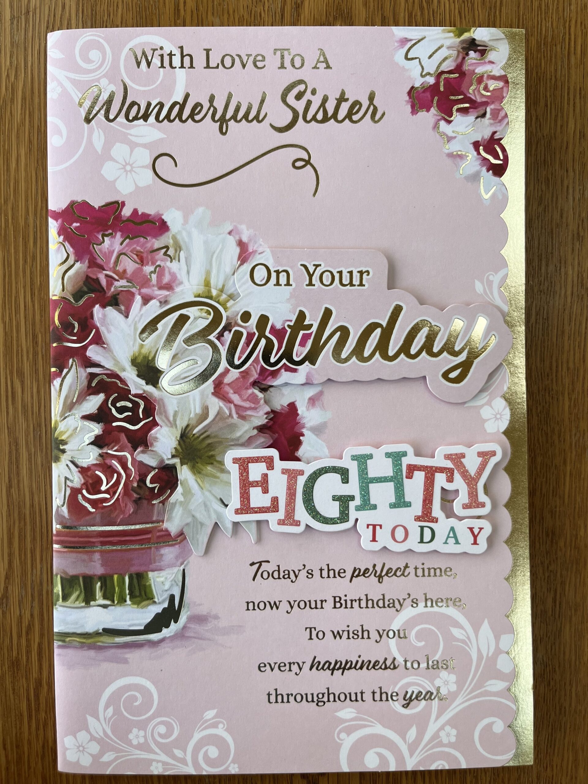 Special Sister 80th Birthday Card Special Thoughts