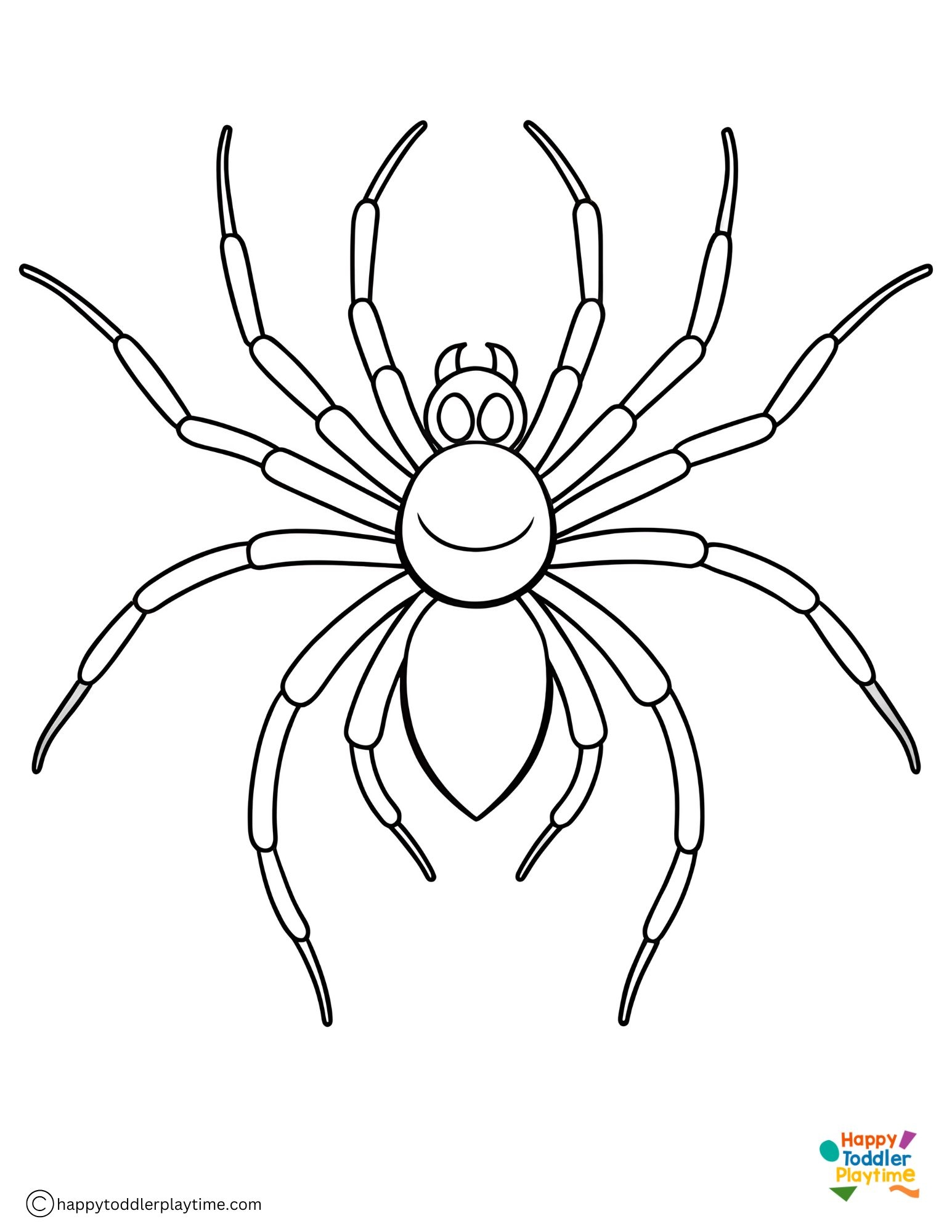Coloring Page Of A Spider