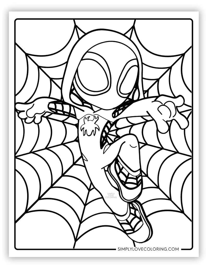 ghost spider coloring pages