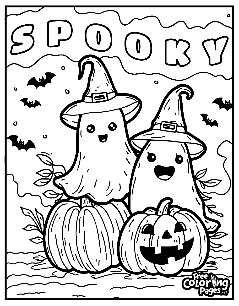 spooky halloween coloring pages