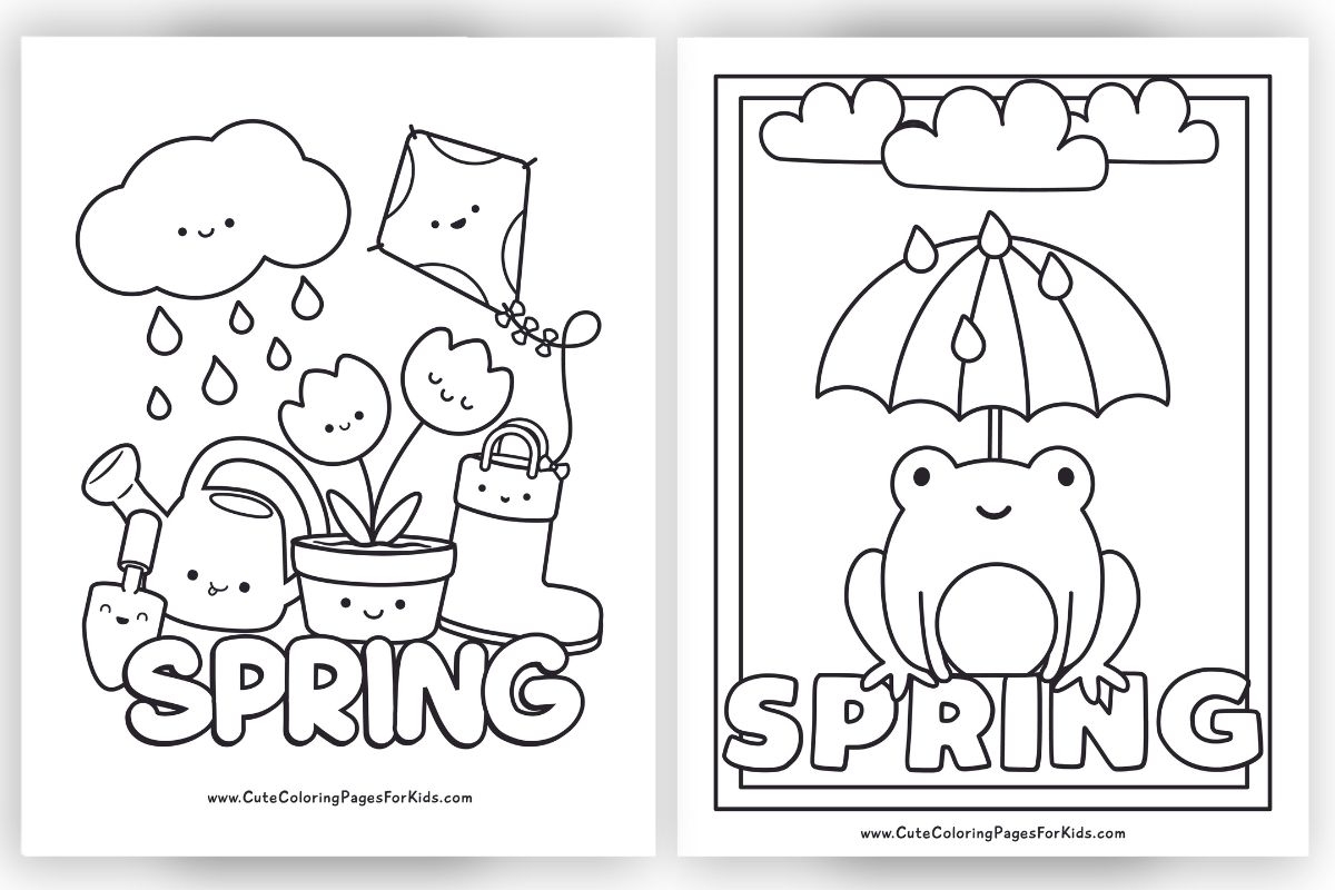 Free Spring Coloring Worksheets