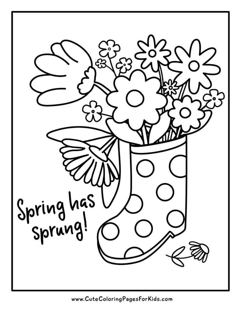 Spring Coloring Pages 7 Free Printable PDFs Cute Coloring Pages Worksheets Library