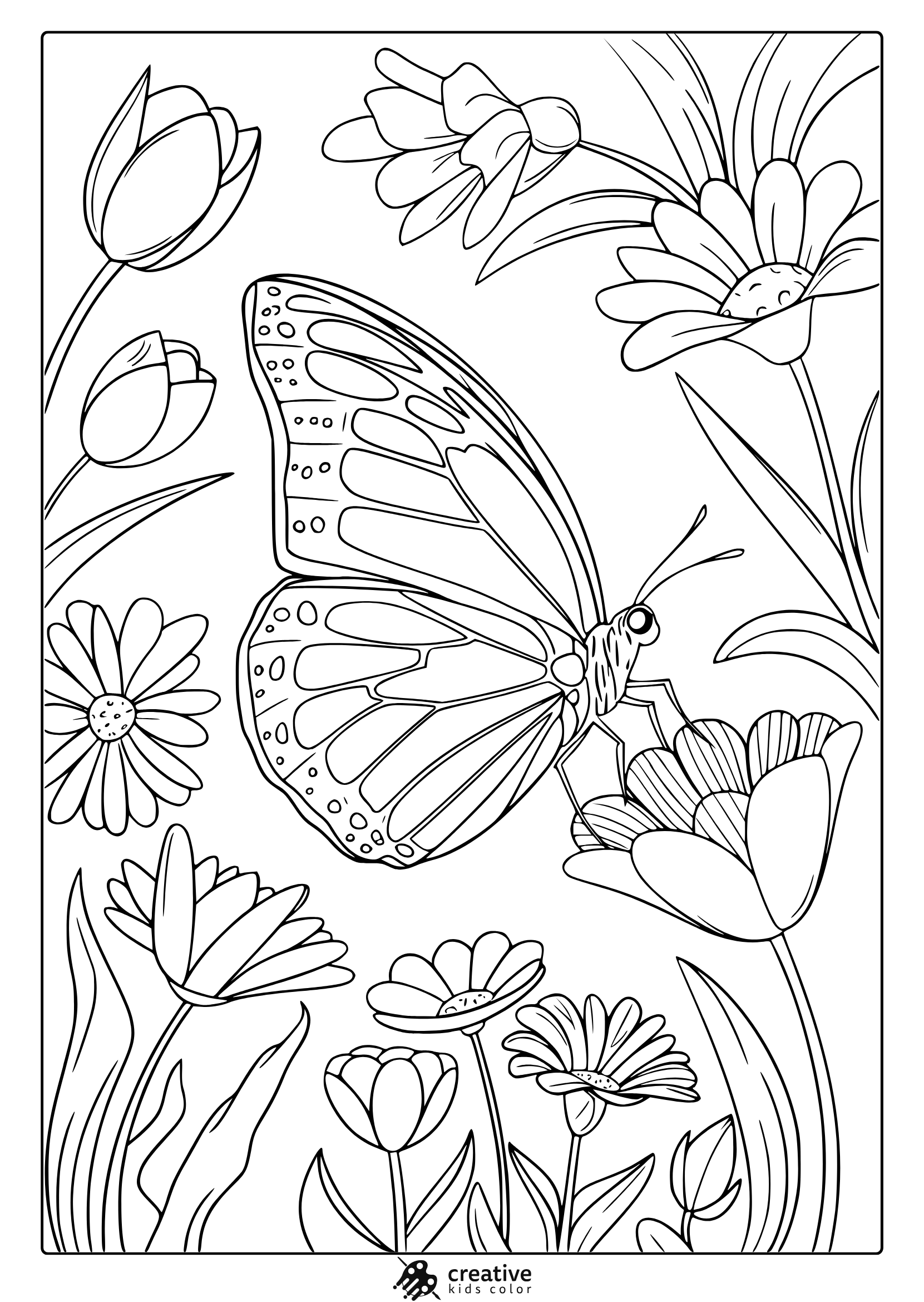 Spring Coloring Pages Free Printable PDF 