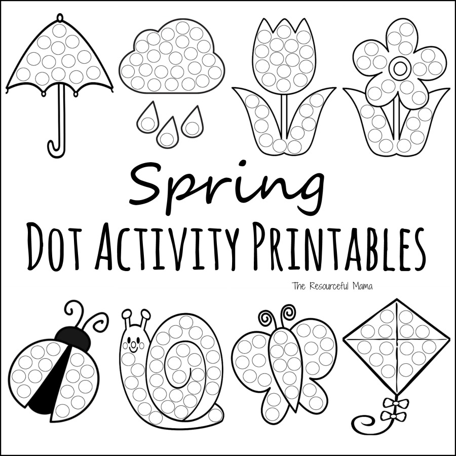 free printable dot paint worksheets