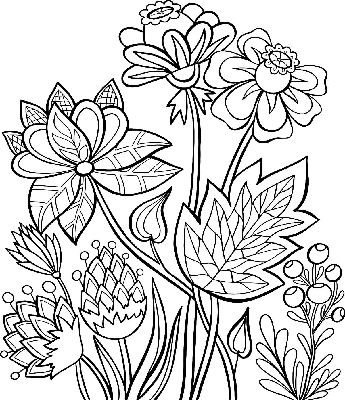 spring flowers coloring pages spring flowers coloring pages