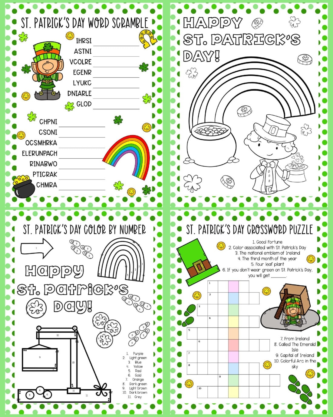 st. patrick's day worksheets