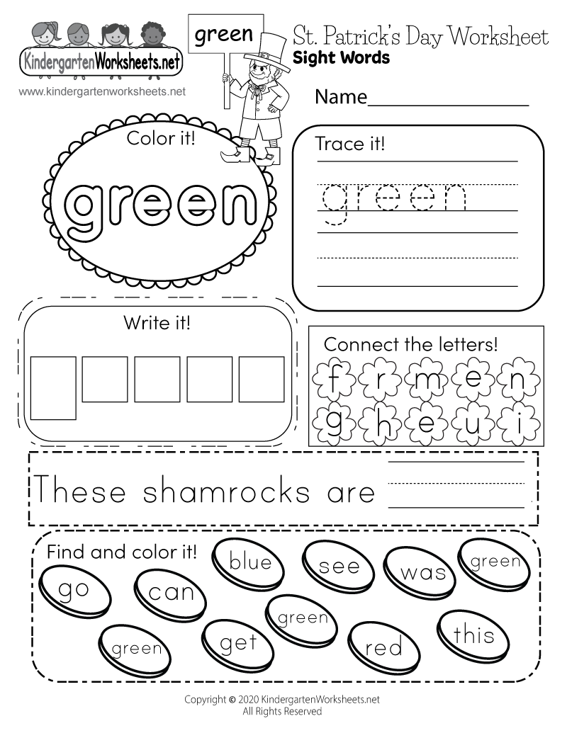 St Patrick S Day Worksheets