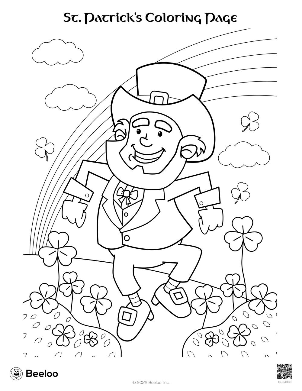 st patrick coloring page
