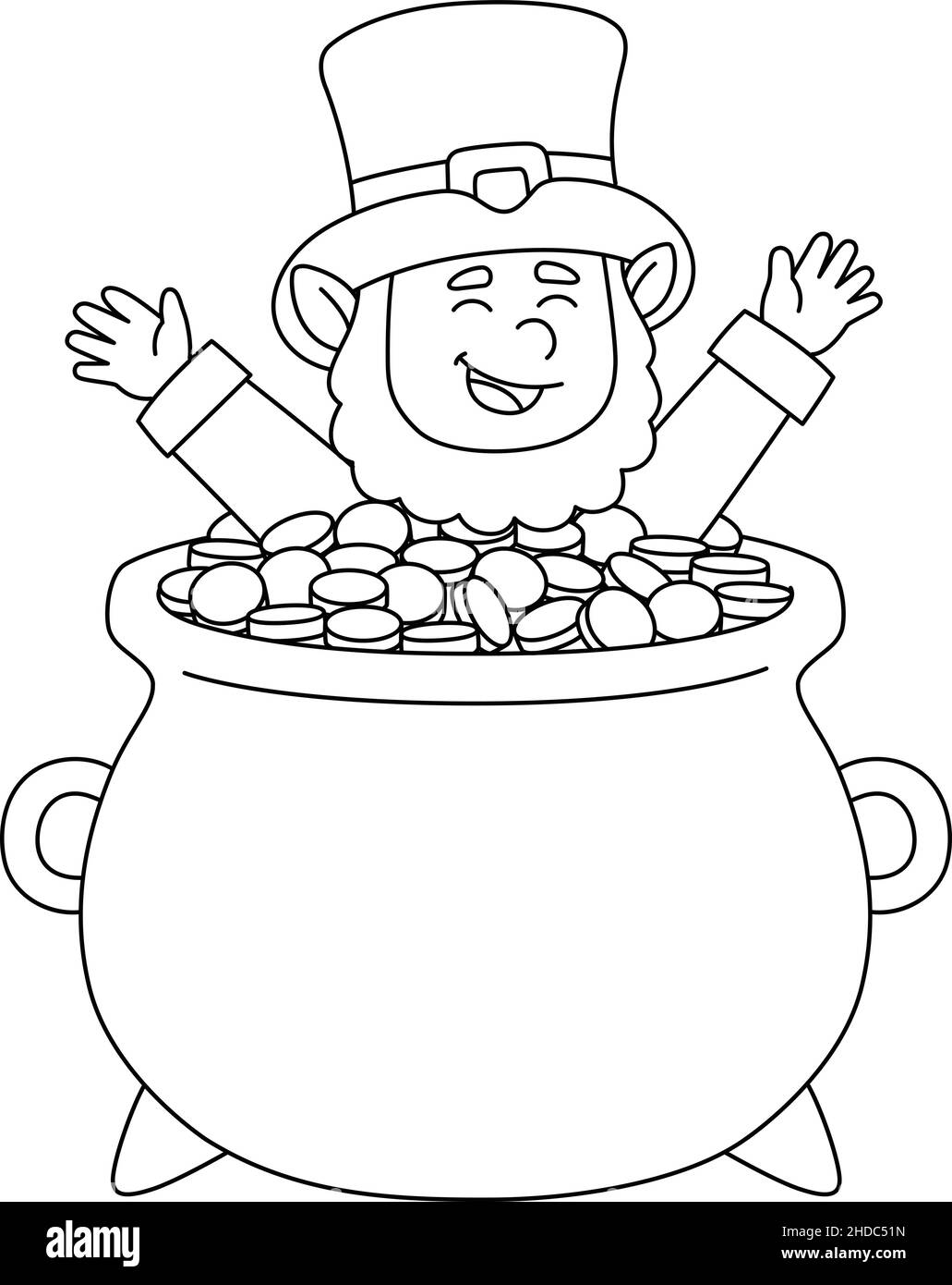 coloring pages of a leprechaun