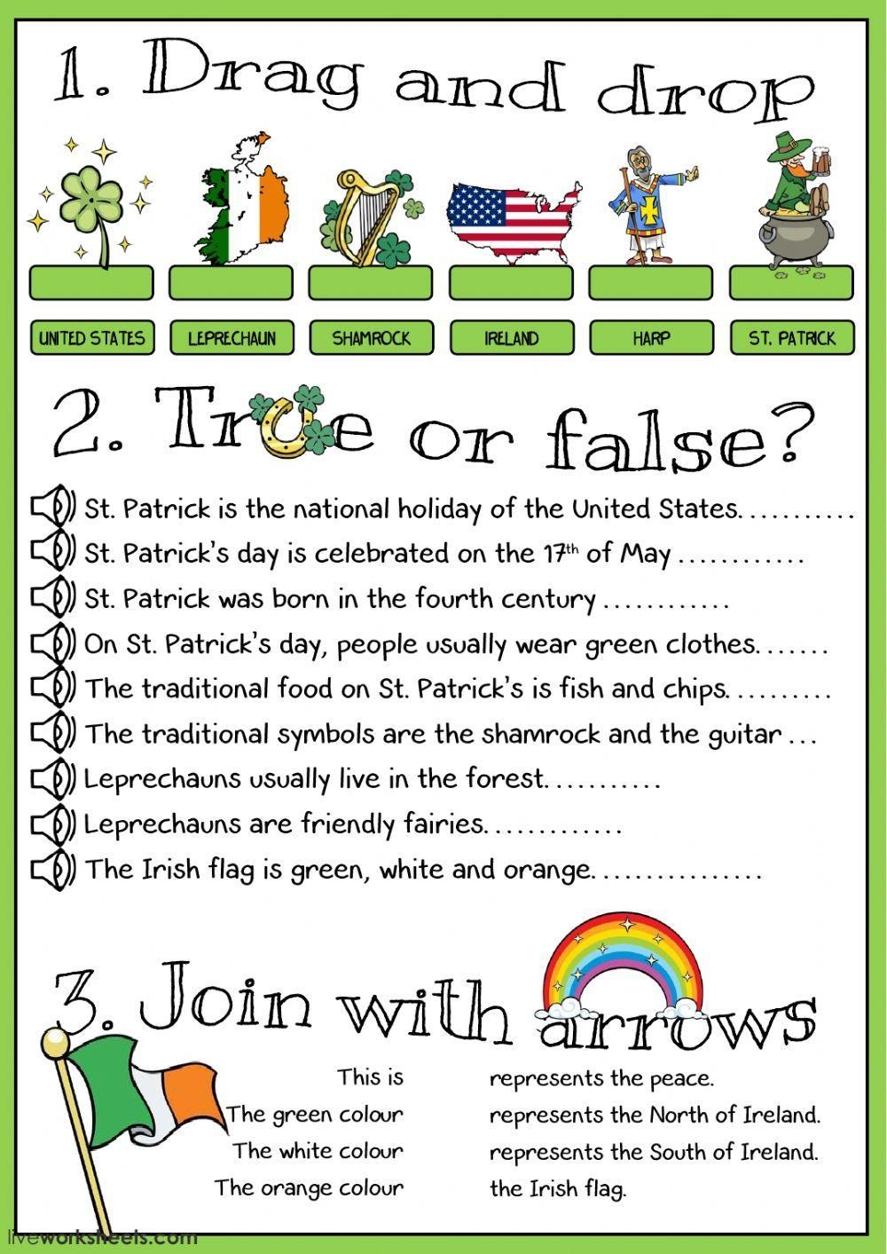 Saint Patrick Day Worksheets