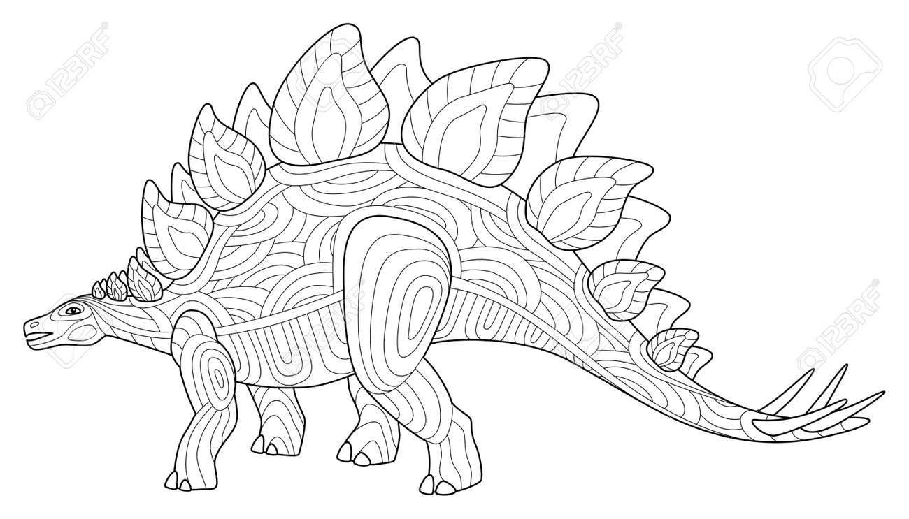 Stegosaurus Dinosaur Adult Coloring Book Page Vector Lineart Illustration Isolated On White Background Anti Stress Coloring Book Page With Doodle Elements Royalty Free SVG Cliparts Vectors And Stock Illustration Image 138759650 Stegosaurus Dinosaur Adult Coloring Book Page Vector Lineart Illustration Isolated On White Background Anti Stress Coloring Book Page With Doodle Elements Royalty Free SVG Cliparts Vectors And Stock Illustration Image 138759650