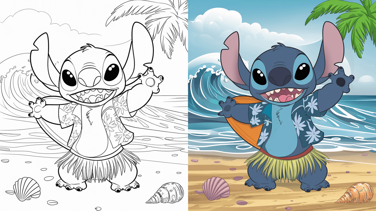 stitch printable coloring pages