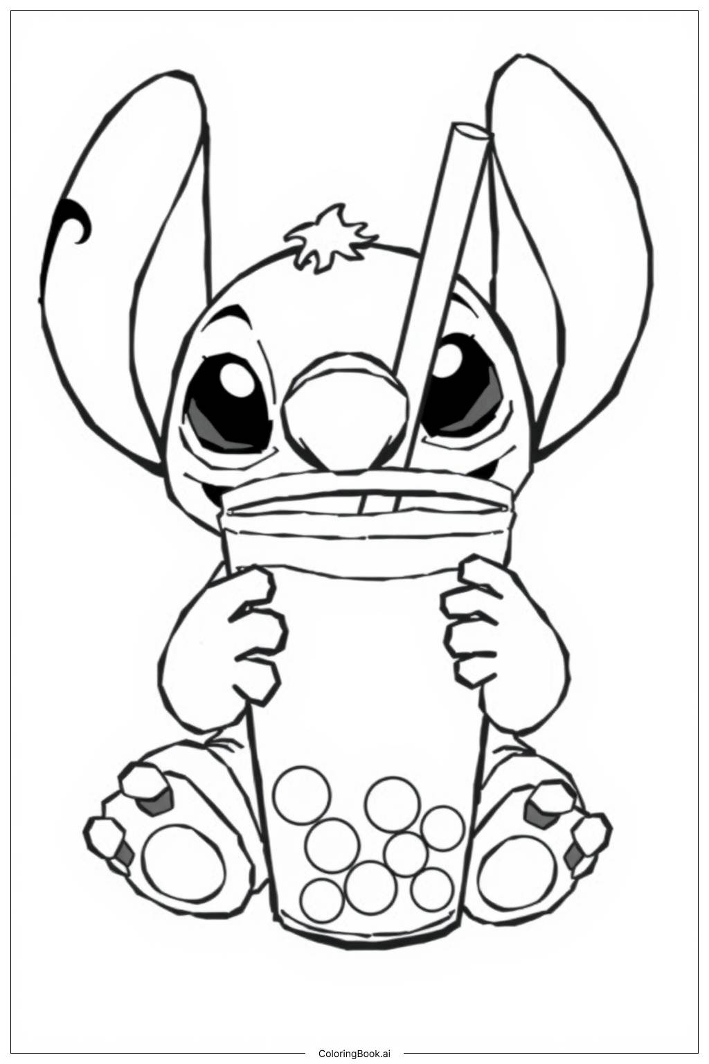 cute boba coloring pages