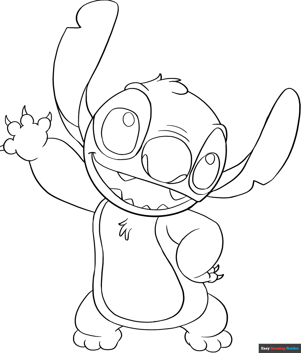 Stitch From Lilo And Stitch Coloring Page Easy Drawing Guides Stitch From Lilo And Stitch Coloring Page Easy Drawing Guides