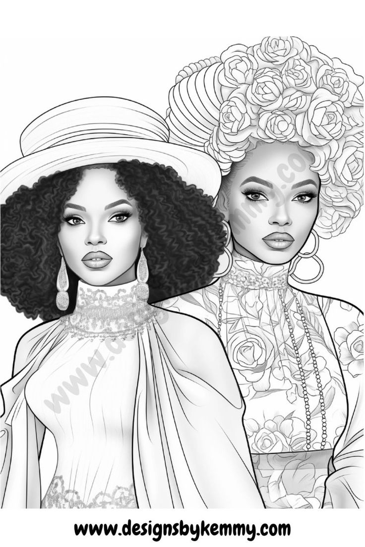 Stunning Black Women Fashion Coloring Pages Printable Coloring Pages Designs By Kemmy