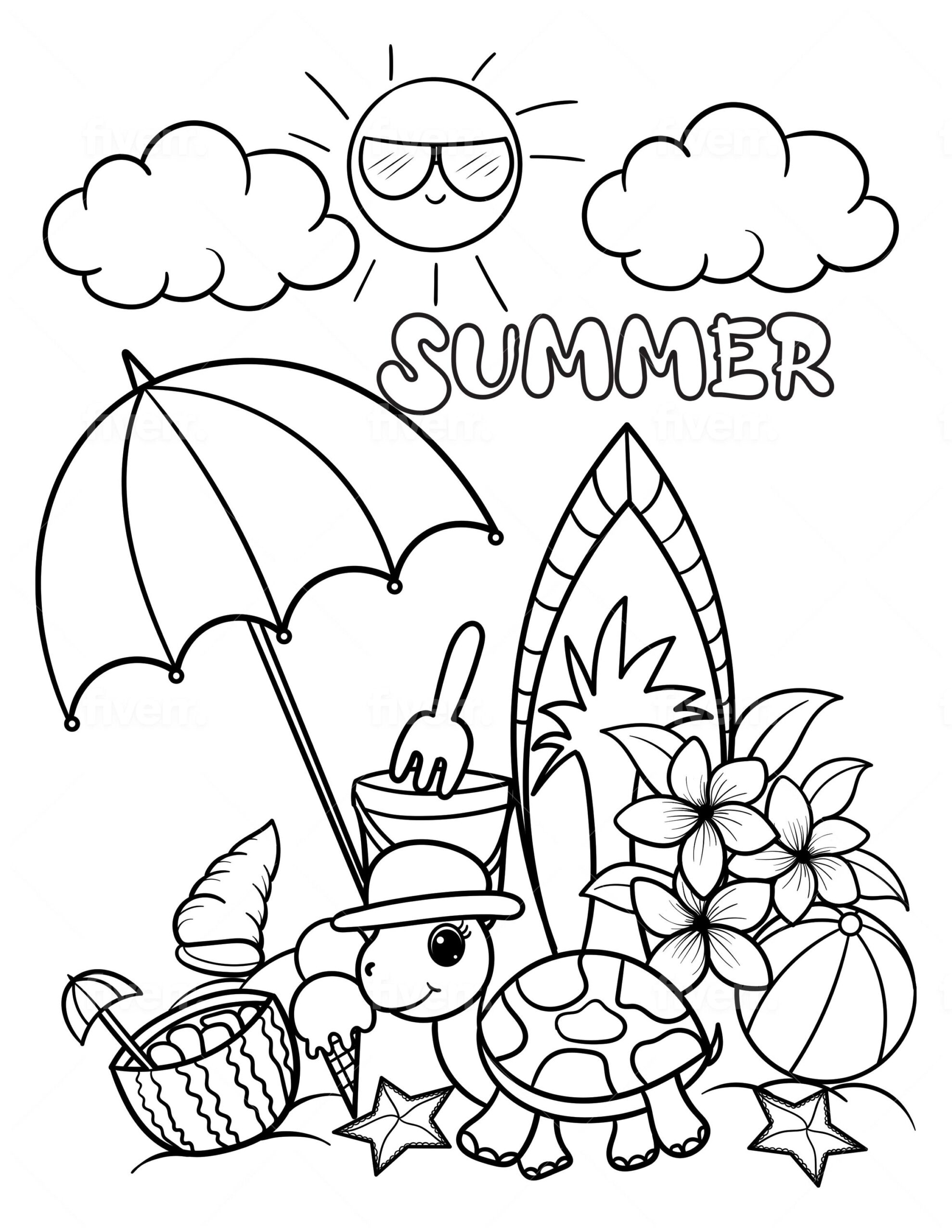 Coloring Sheets For Summer