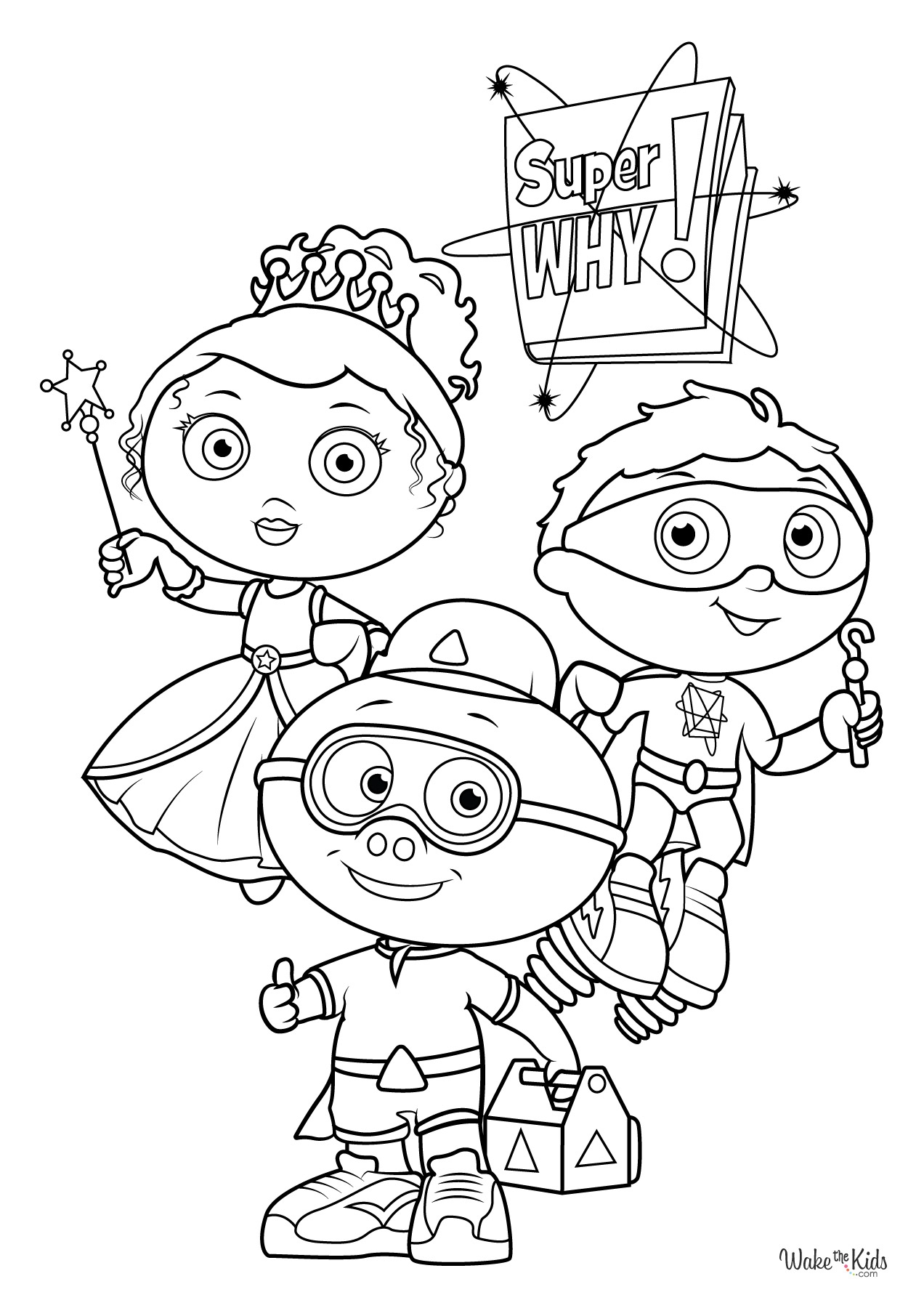 Super Why Coloring Pages Free Printable PDFs WakeTheKids Super Why Coloring Pages Free Printable PDFs WakeTheKids