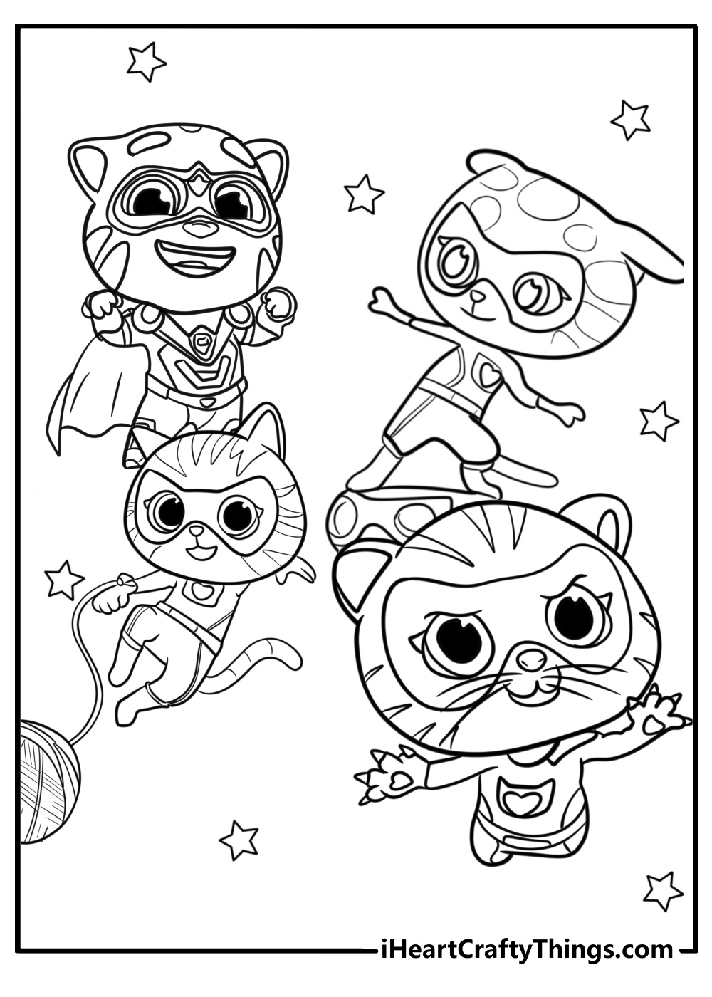 Super Kitty Coloring Pages