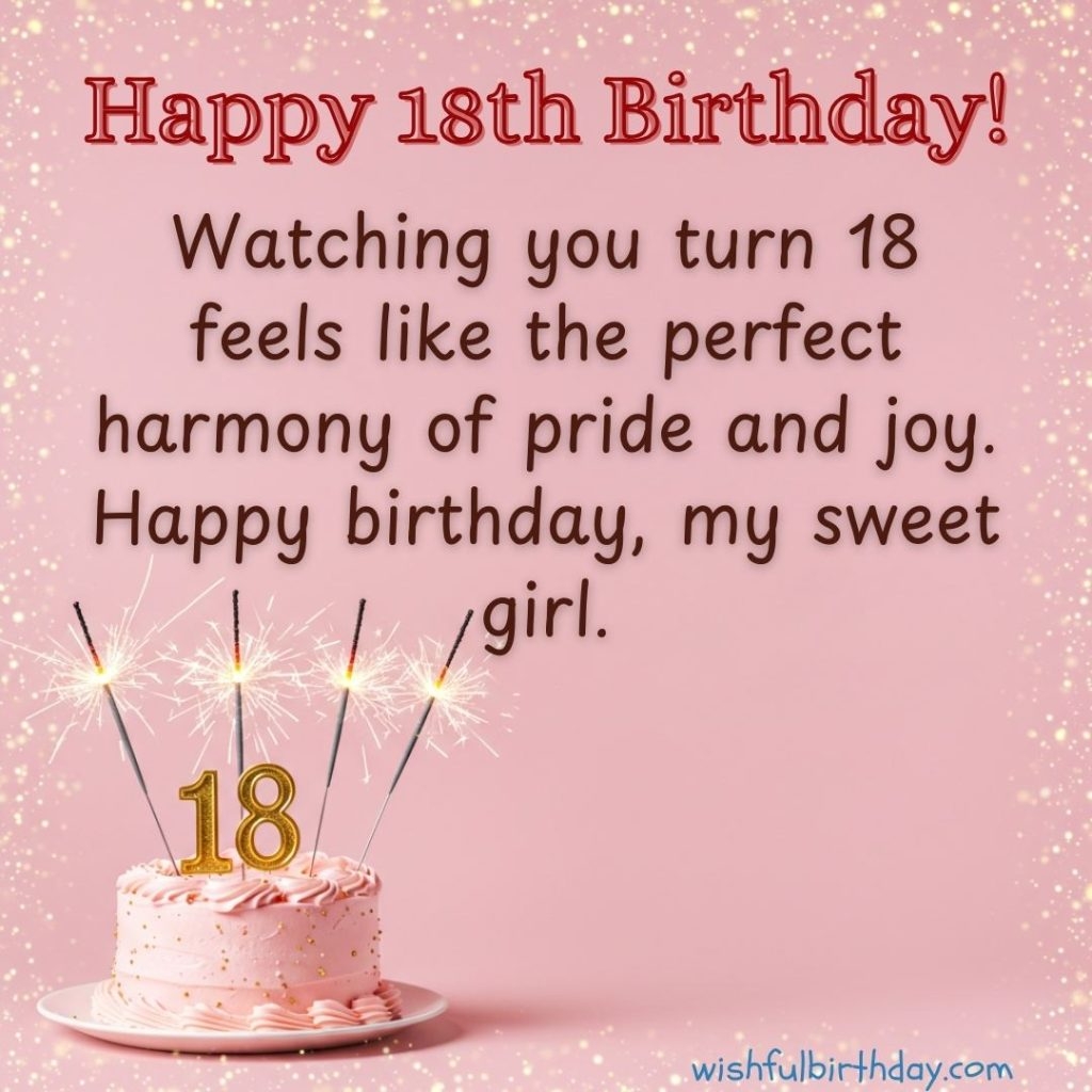 Sweet 18th Birthday Wishes Happy 18th Birthday To My Daughter Happy 18th Birthday For Daughter Free Happy 18th Birthday Poems