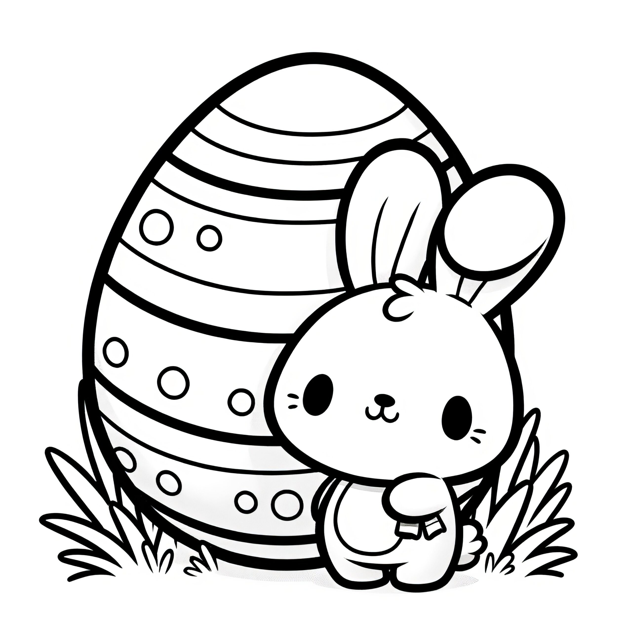Cute Easy Easter Coloring Pages