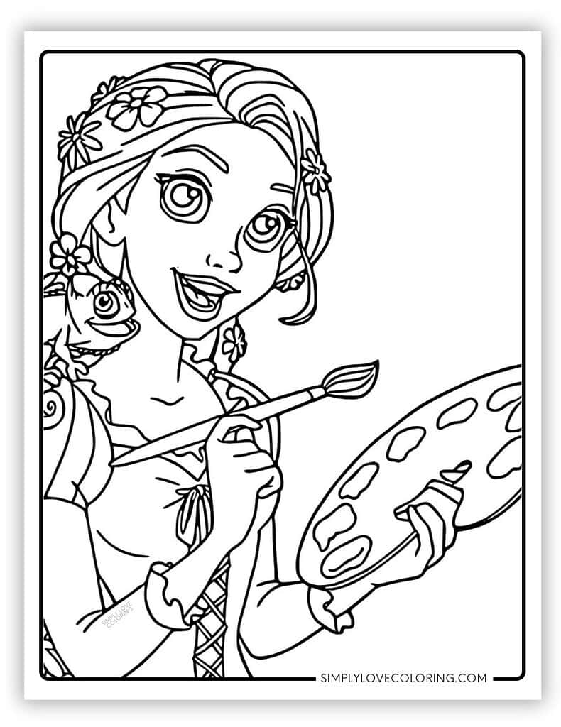 coloring pages of rapunzel