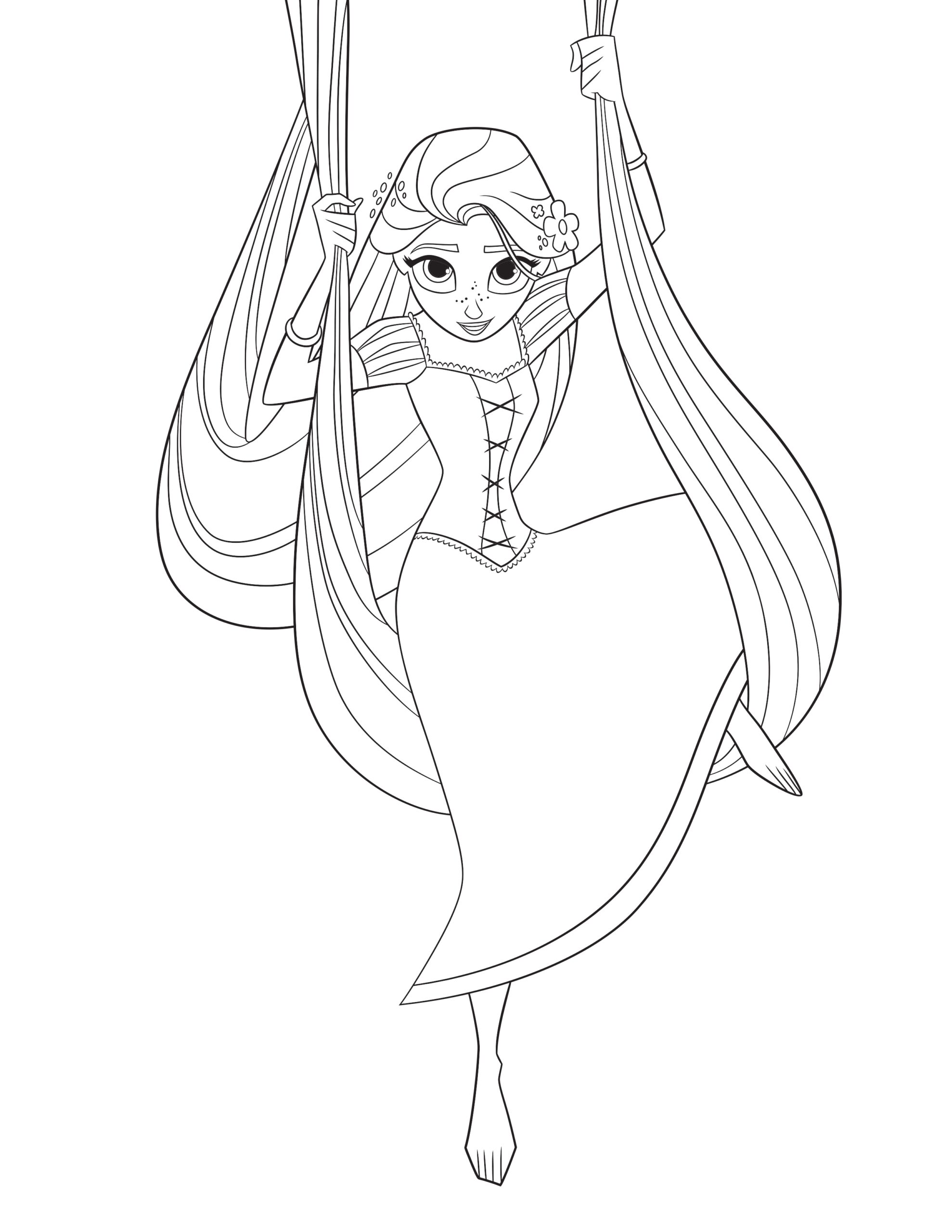 princess rapunzel coloring pages