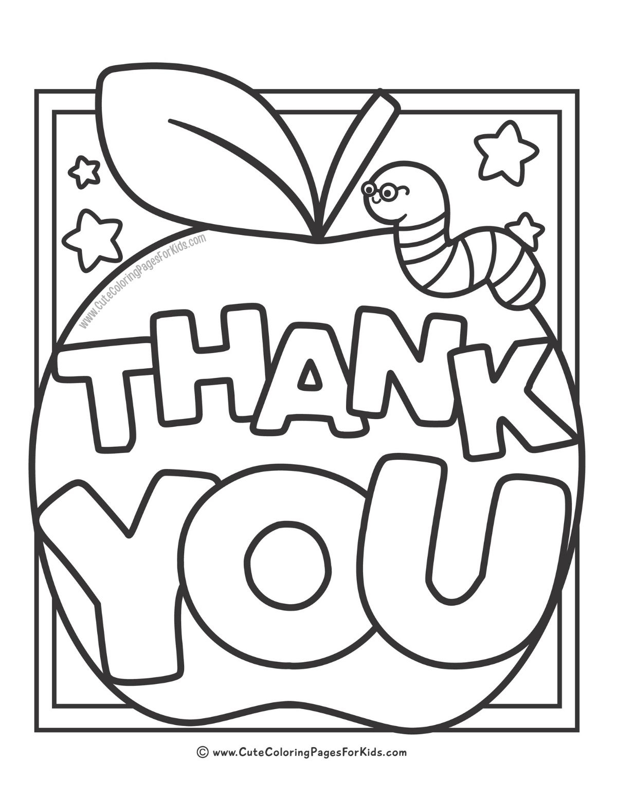 Colouring Pages Thank You