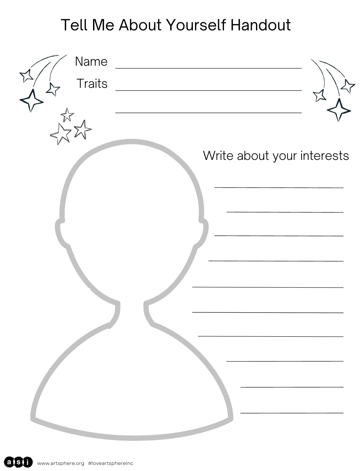 tell me about yourself worksheet