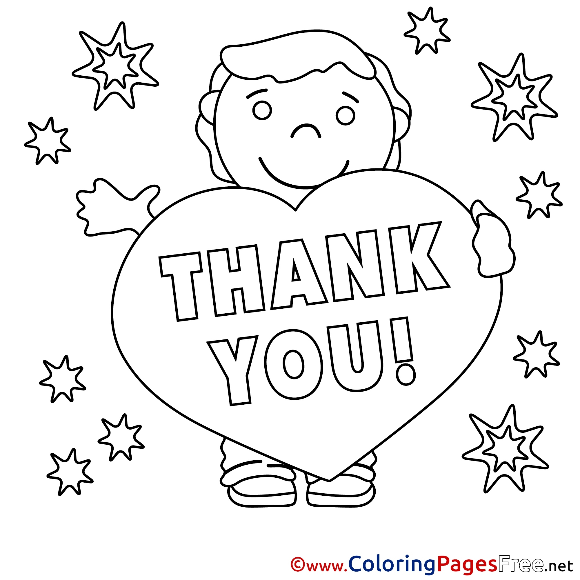 Thank You Coloring Pages For Kids Thank You Coloring Pages Thank You Colouring Sheet Pawprint Family For Kindergarten