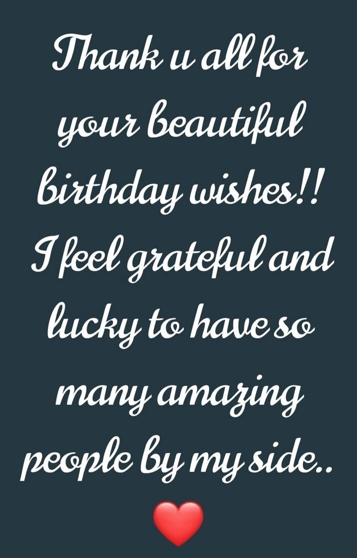 Thank You For Birthday Wishes