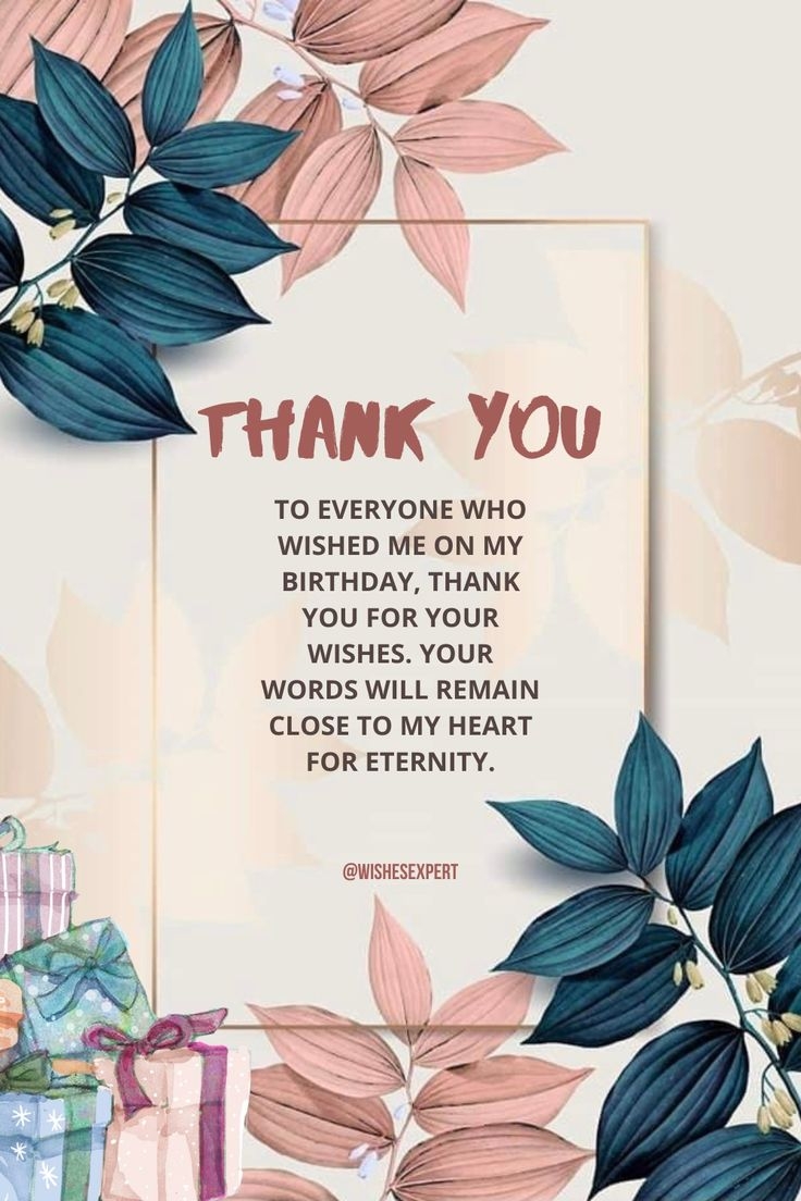 Thank You Message For Birthday Wishes