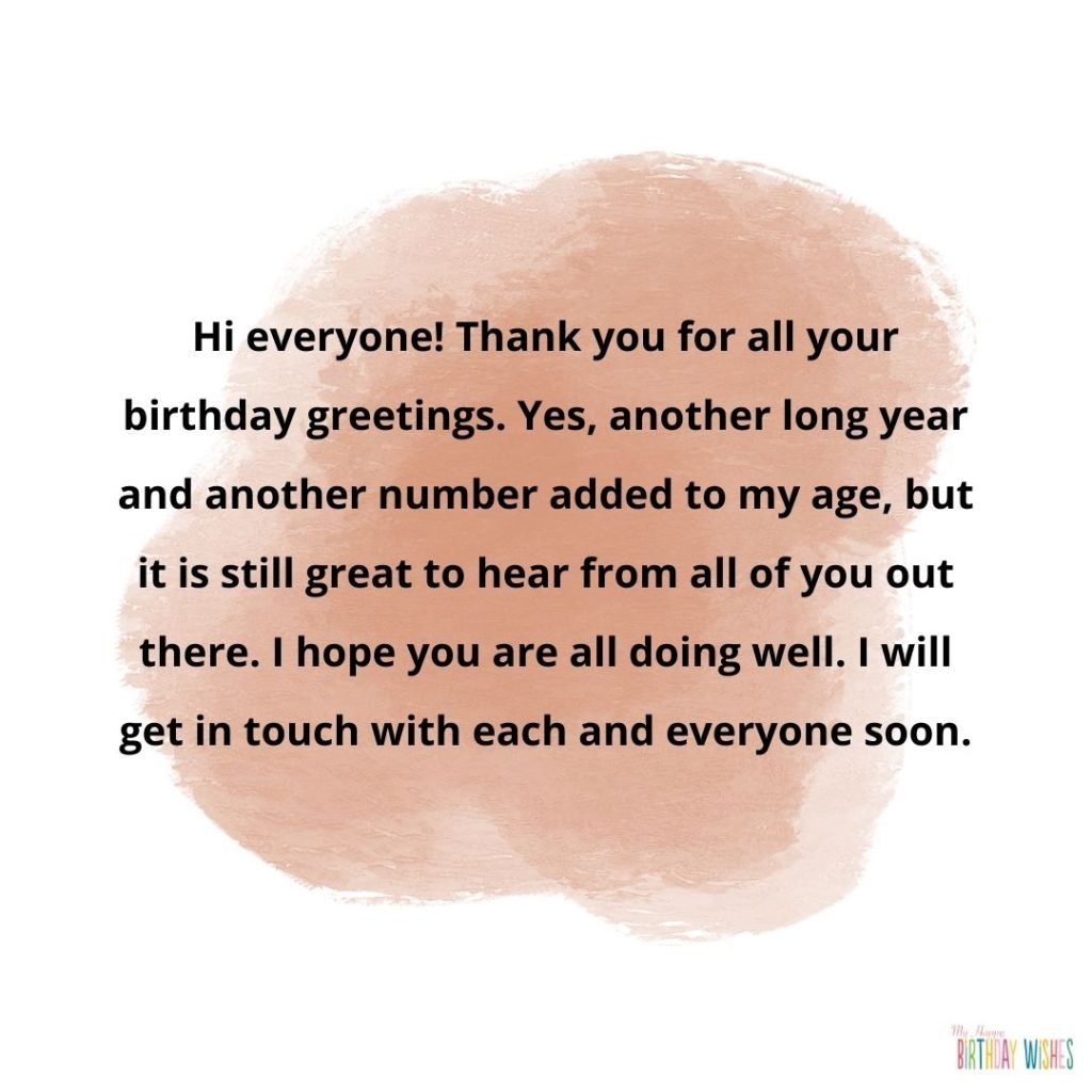 how to thank everyone on facebook for birthday wishes