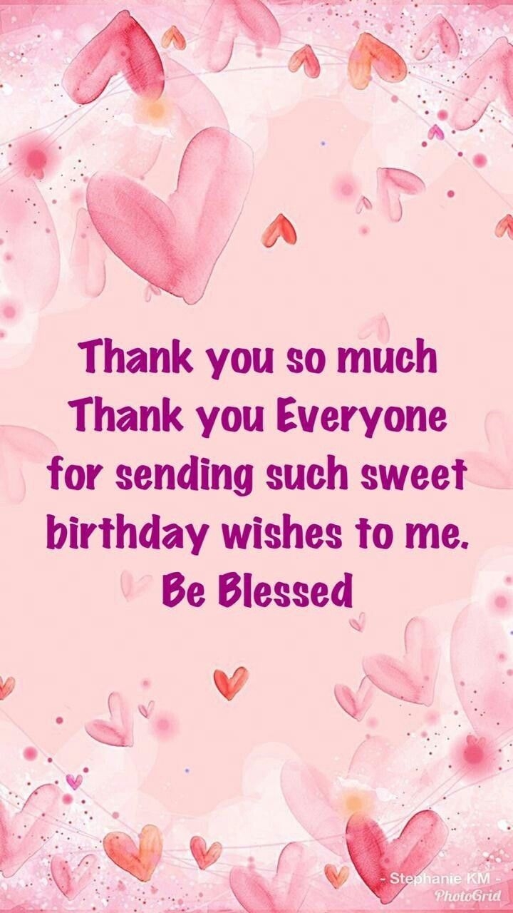 Thank You All For The Birthday Greetings And Wishes