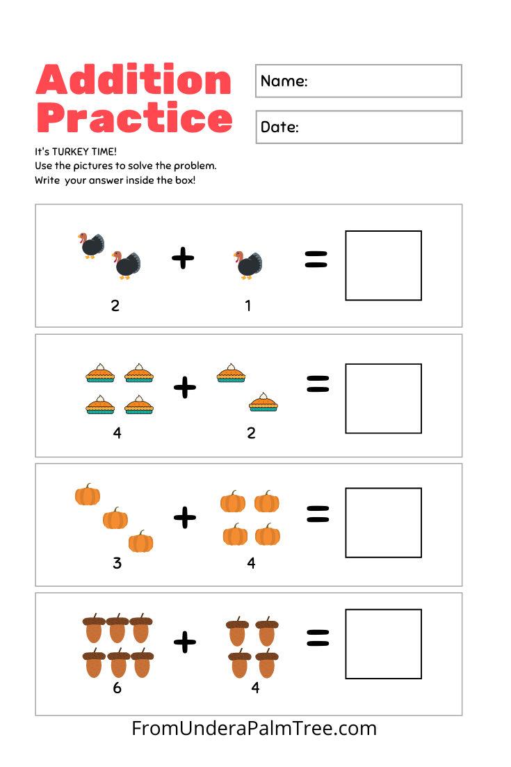 thanksgiving worksheets for kindergarten