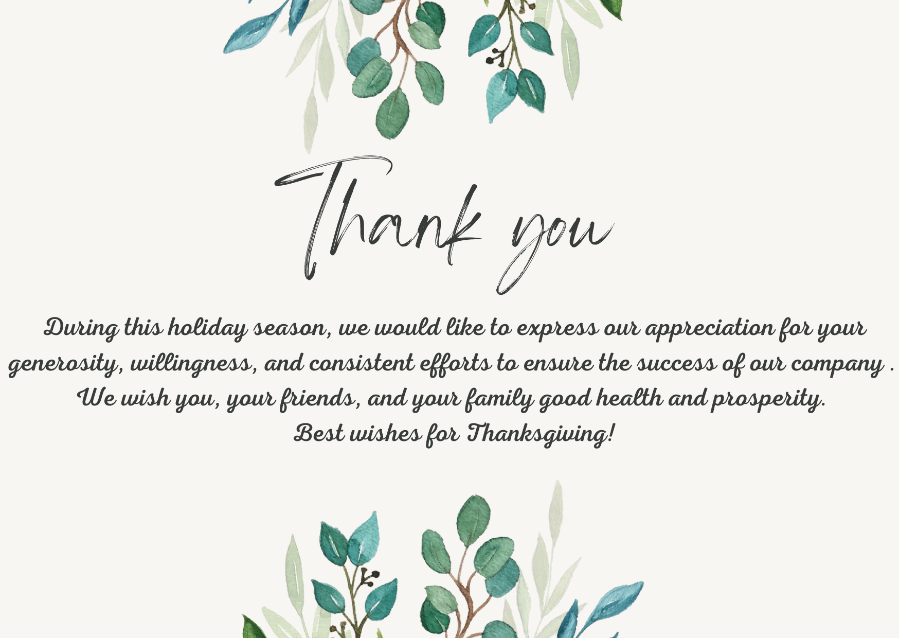 Thanksgiving Wishes For Employees