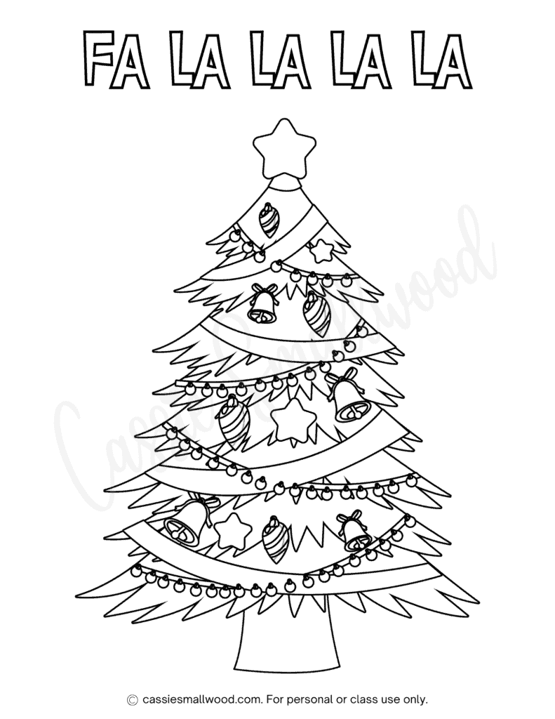 THE BEST Christmas Tree Coloring Pages Cassie Smallwood THE BEST Christmas Tree Coloring Pages Cassie Smallwood