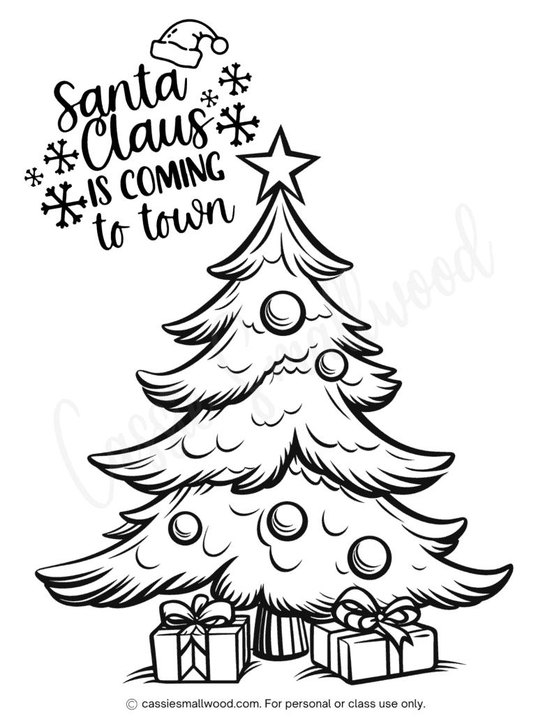coloring pictures of a christmas tree