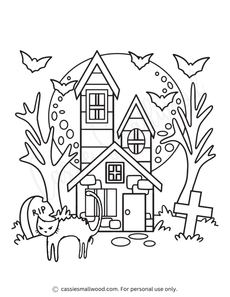 Haunted House Coloring Pages