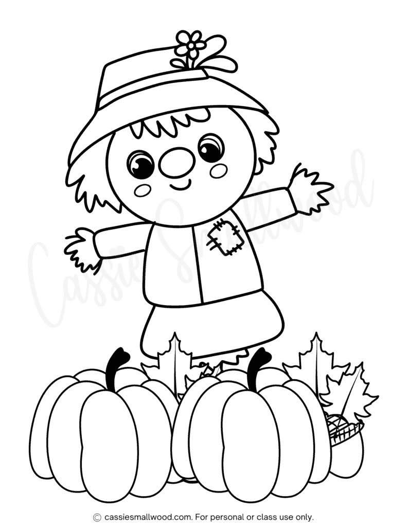 easy fall coloring pages
