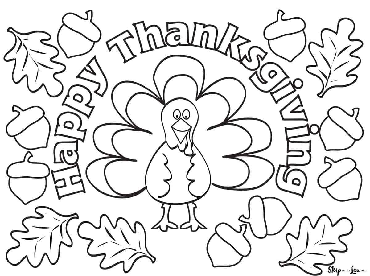 Free Thanksgiving Color Pages