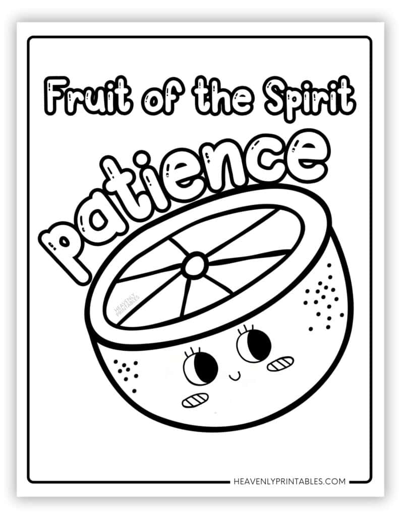 fruit of the spirit coloring page