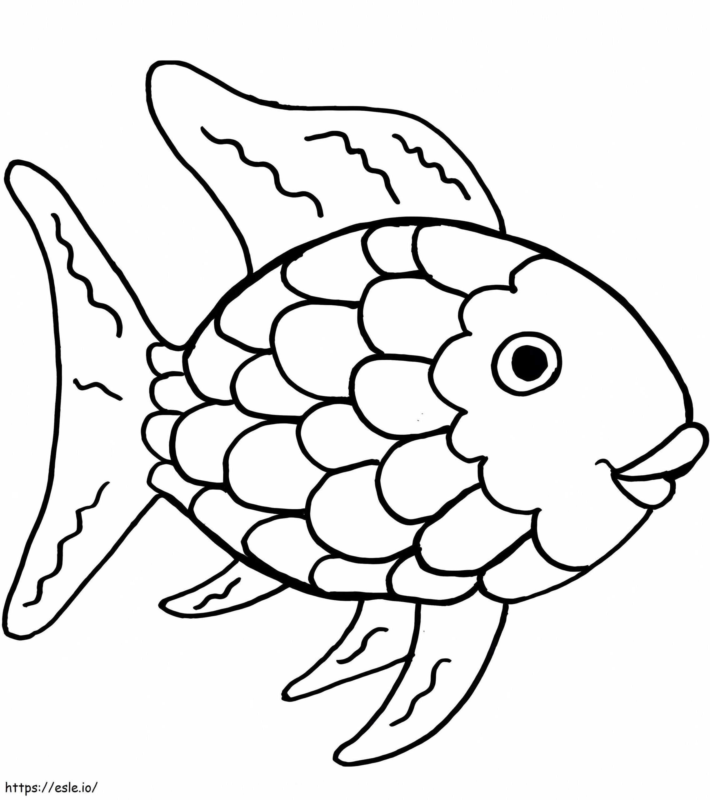 Rainbow Fish Coloring Sheet