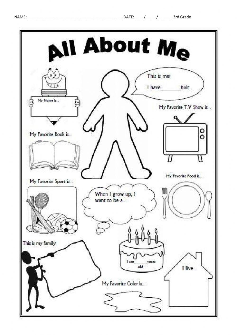 This Is Me Interactive Worksheet For 2nd Grade Live Worksheets Worksheets Library