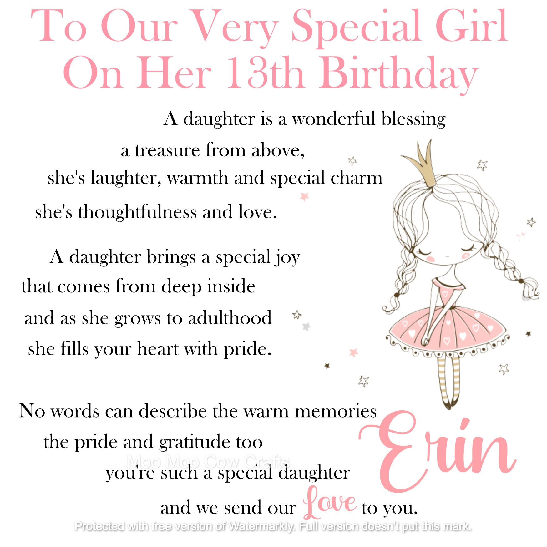 13th birthday wishes for daughter