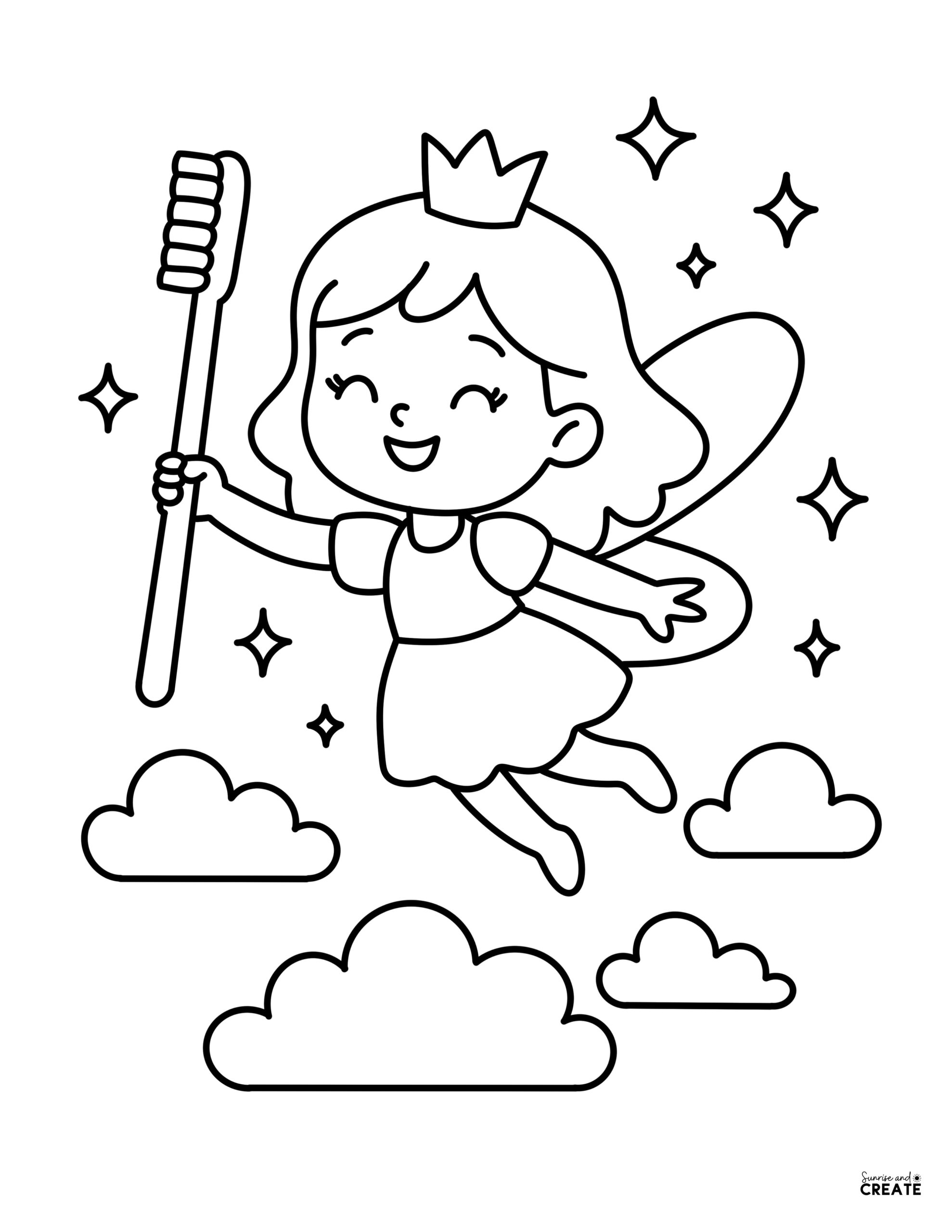 Tooth Fairy Coloring Pages Free Printables