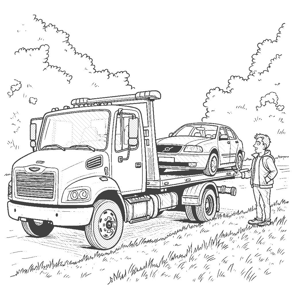 tow truck coloring pages