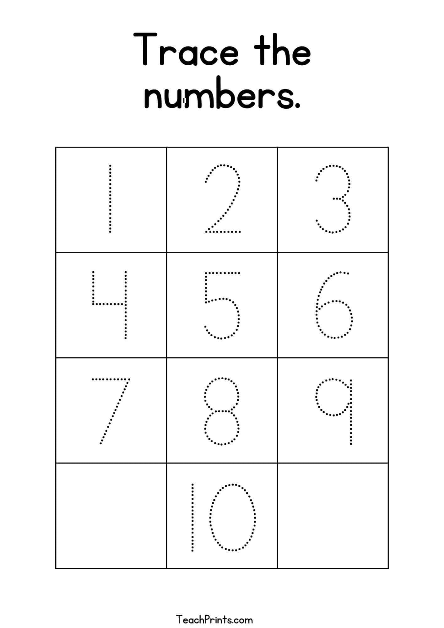 preschool number worksheets 1-10 pdf
