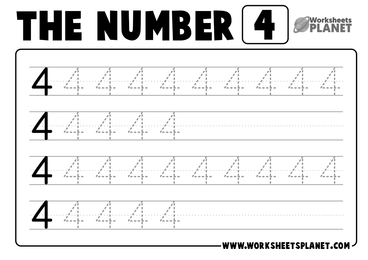 trace the numbers worksheet