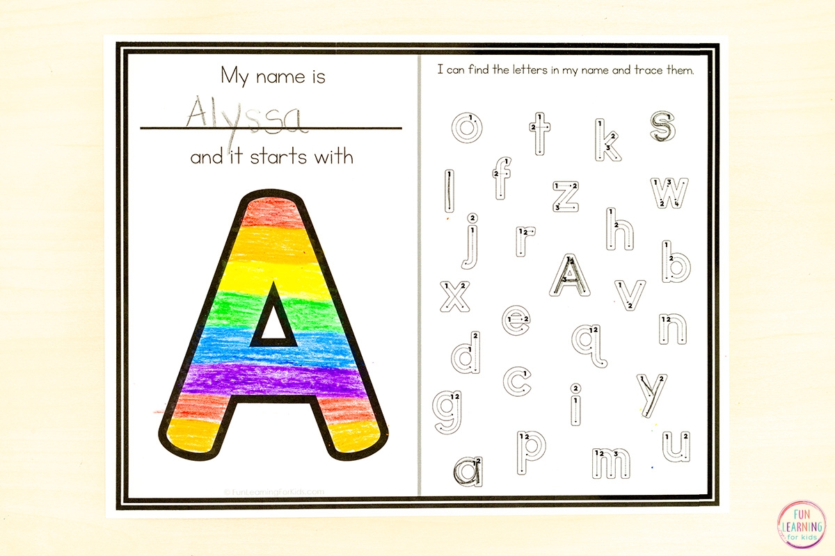 tracing your name worksheet