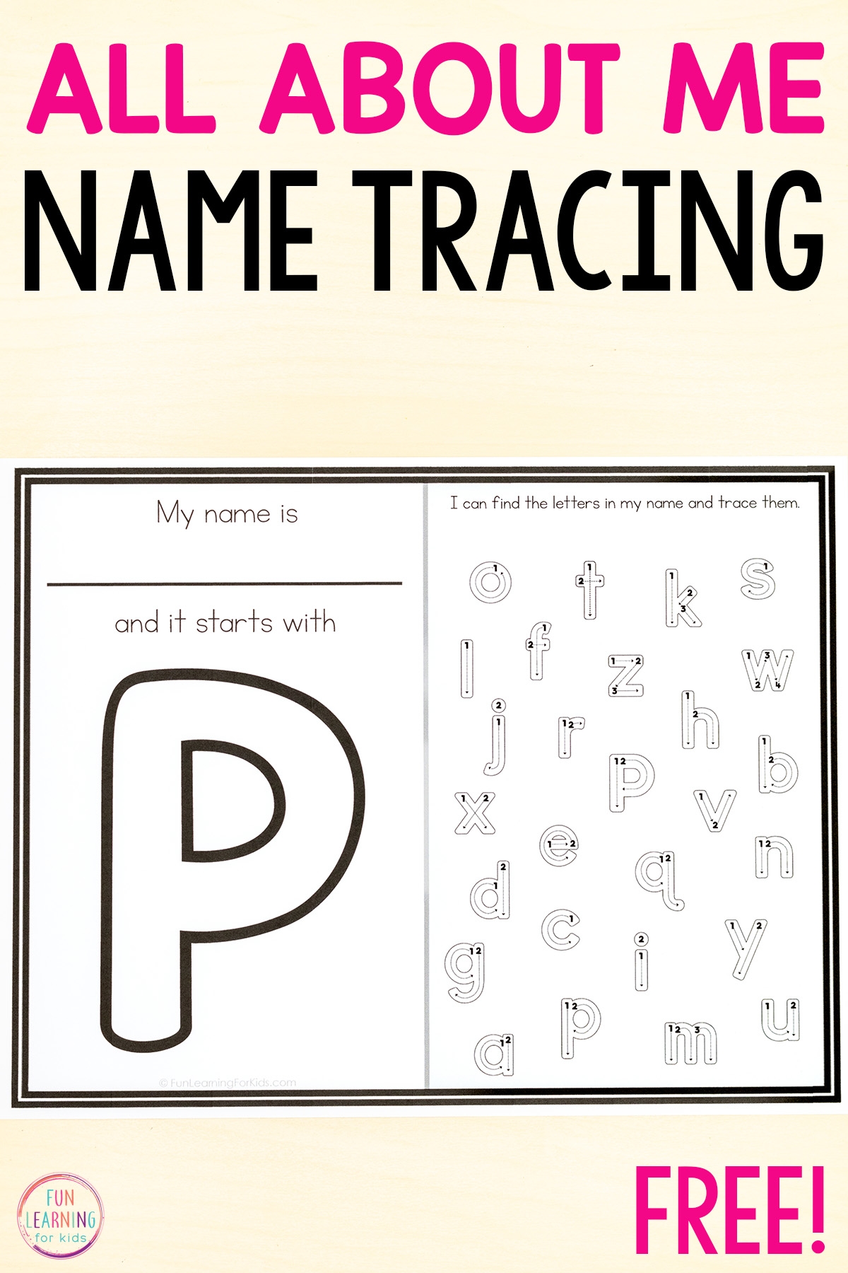 preschool name tracing worksheets